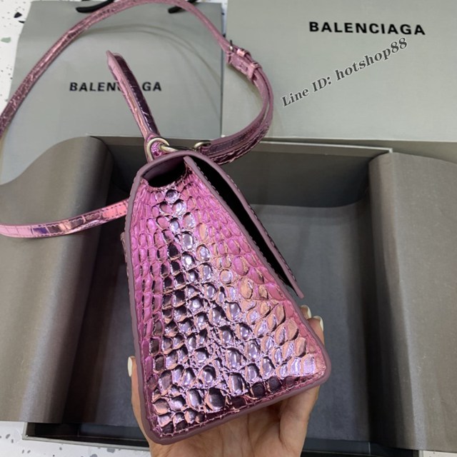 Balenciaga專櫃新款小號手提肩背女包原單沙漏包 巴黎世家星空粉色沙漏包 fyj1418